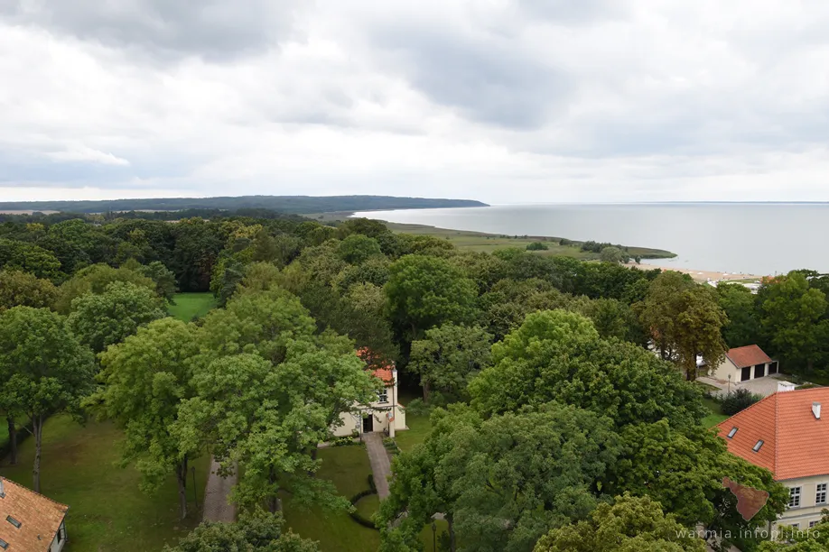 Widok z wieży Radziejowskiego na Zalew Wiślany we Fromborku